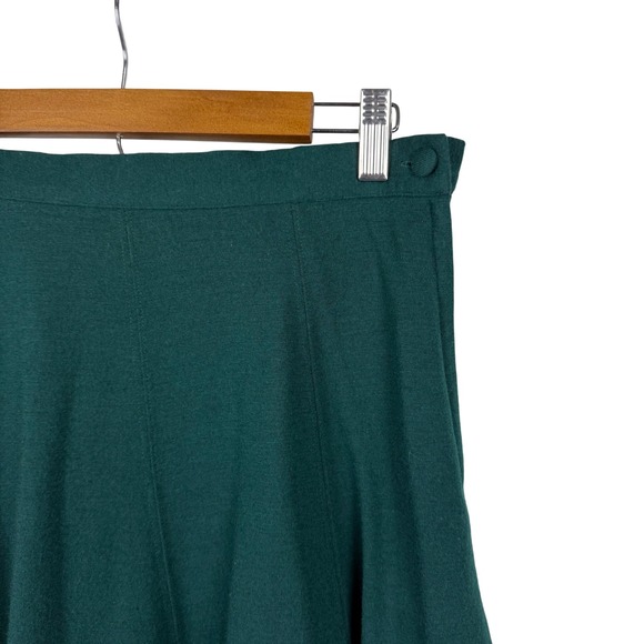GAP Wool Skirt A Line Flared Green Knee Length Made in USA Classic Women's M - Picture 2 of 7